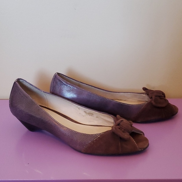 ⛱3/$20 Aldo Purple Kitten Heel Peep Toe - Picture 4 of 6